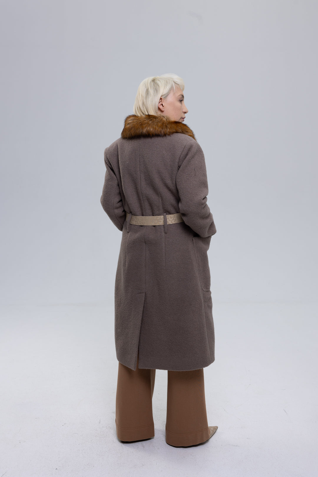 Virgin Sheep Wool Double-Breasted Coat