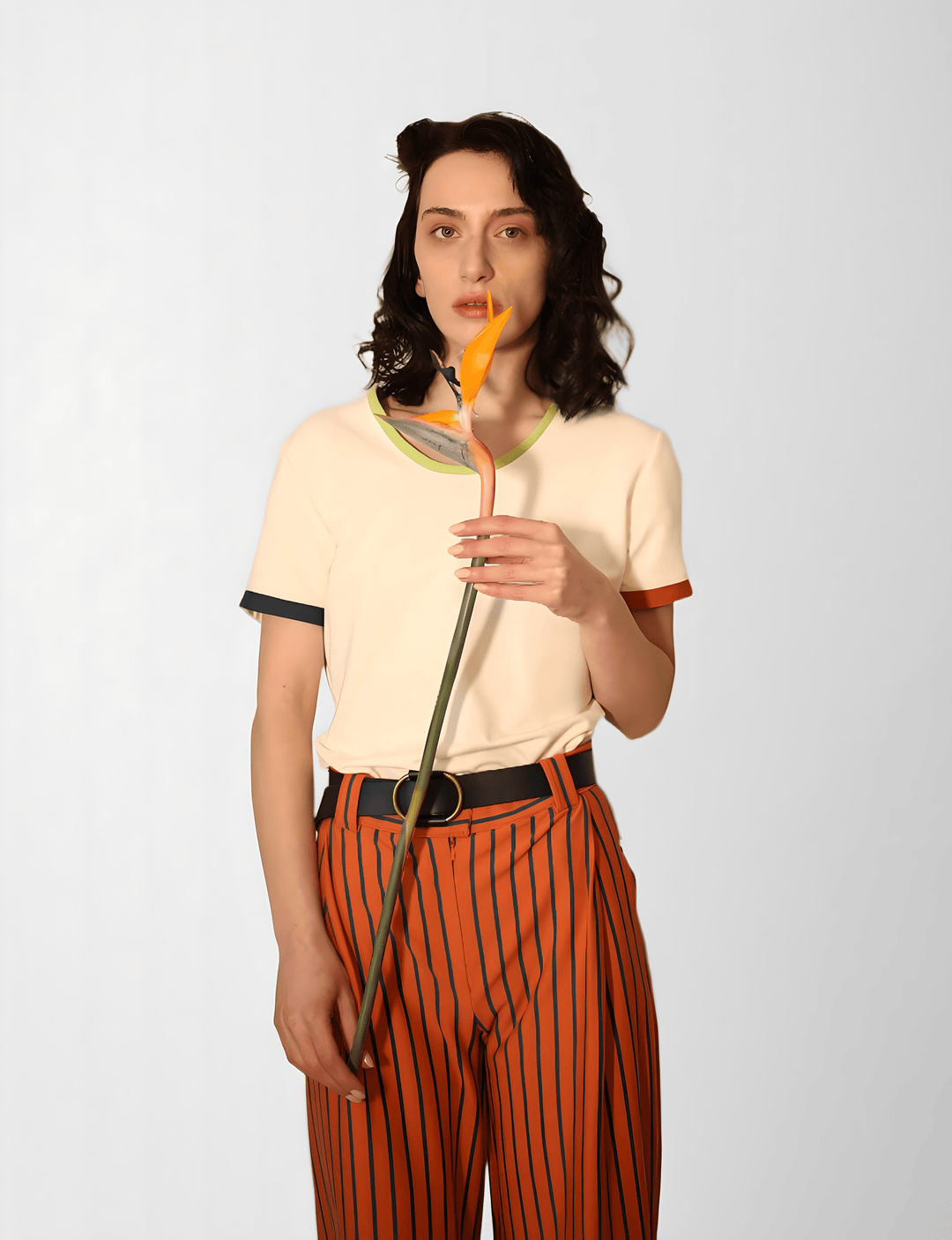 French Terry Cotton Spandex T-Shirt