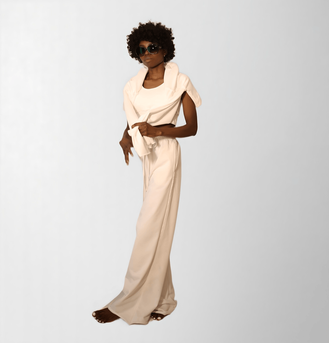Cotton Three Pieces Silk Velvet Tracksuit