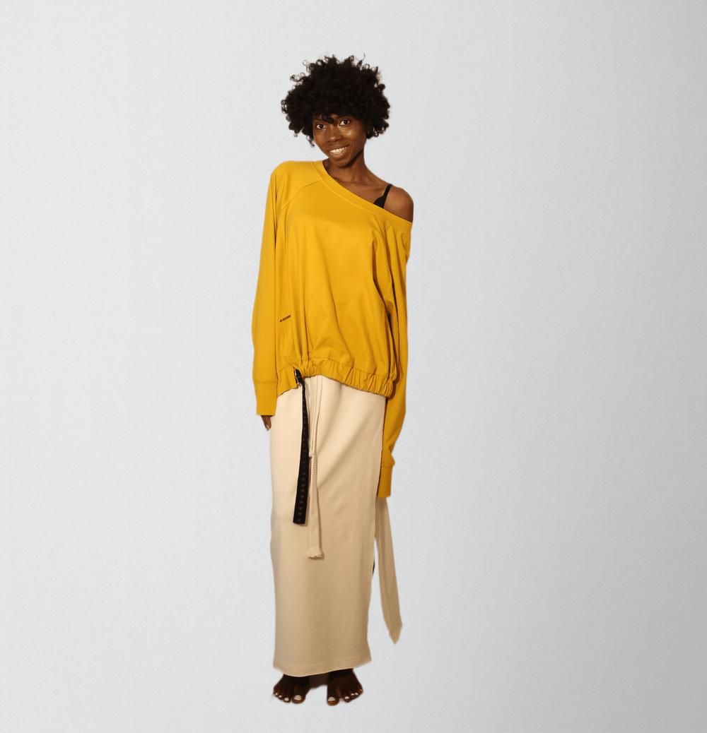Long sleeves soft organic cotton eco jersey top - Baleni