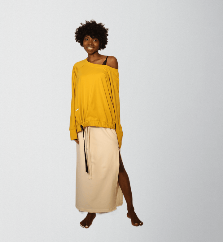 Long sleeves soft organic cotton eco jersey top - Baleni