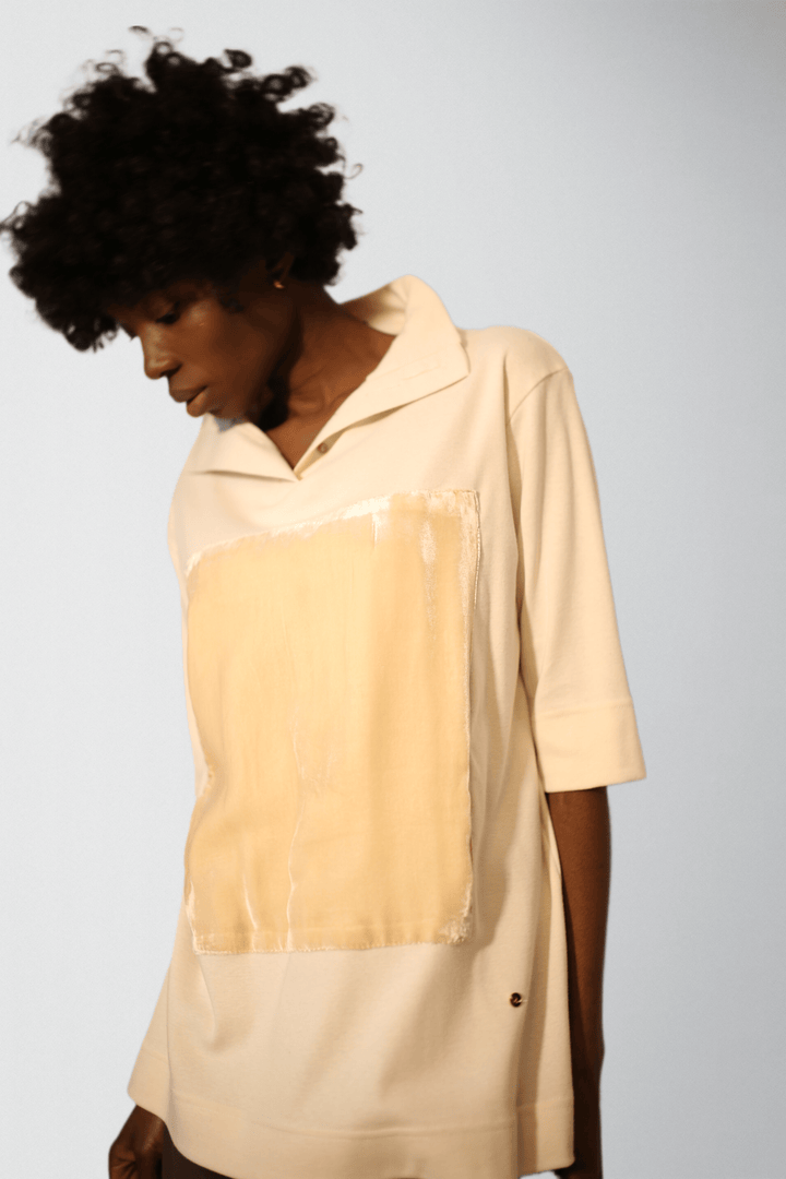 Luxe bamboo cotton jersey tops with silk velvet