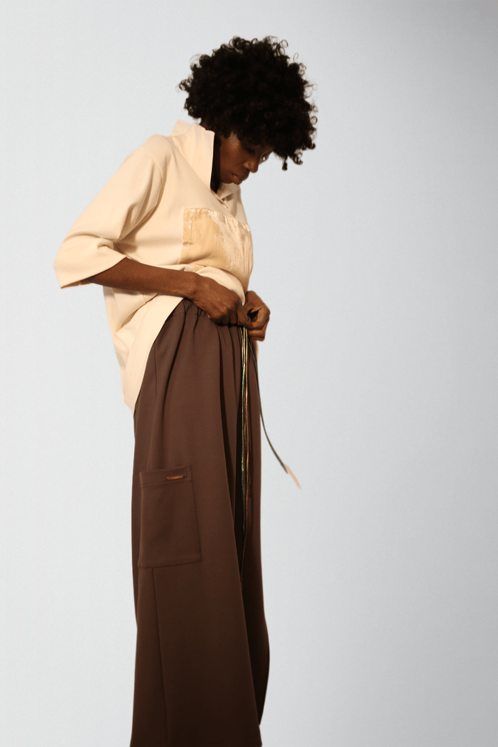 Heavy Cotton Spandex Cargo Skirt