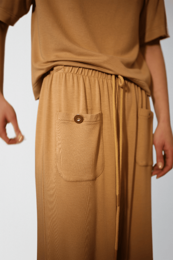 Wide-Leg Bamboo Cotton Jersey Outfit