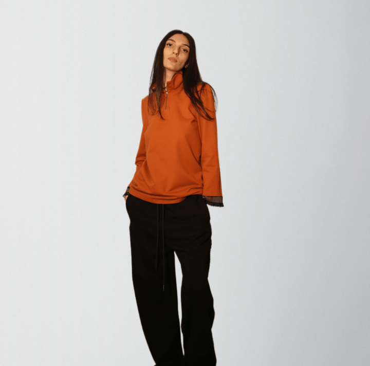 Organic Cotton High-Neck Top