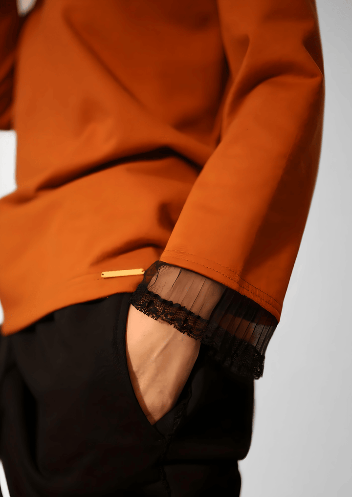 Organic Cotton High-Neck Top