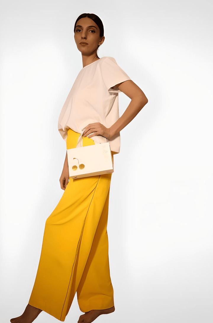 Wide-Leg Cotton Spandex Pants