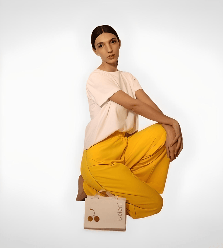 Wide-Leg Cotton Spandex Pants
