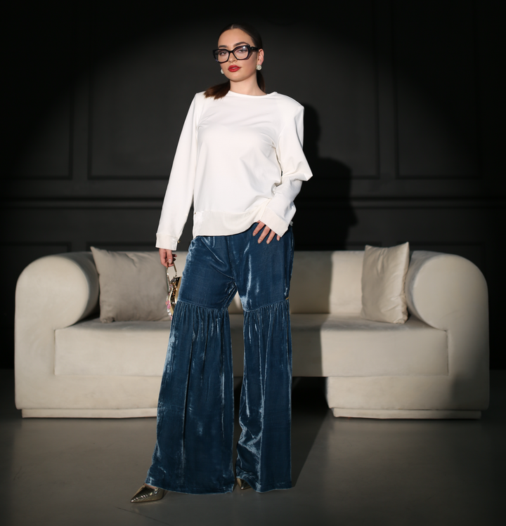 Pure Mulberry Silk Velvet Pants