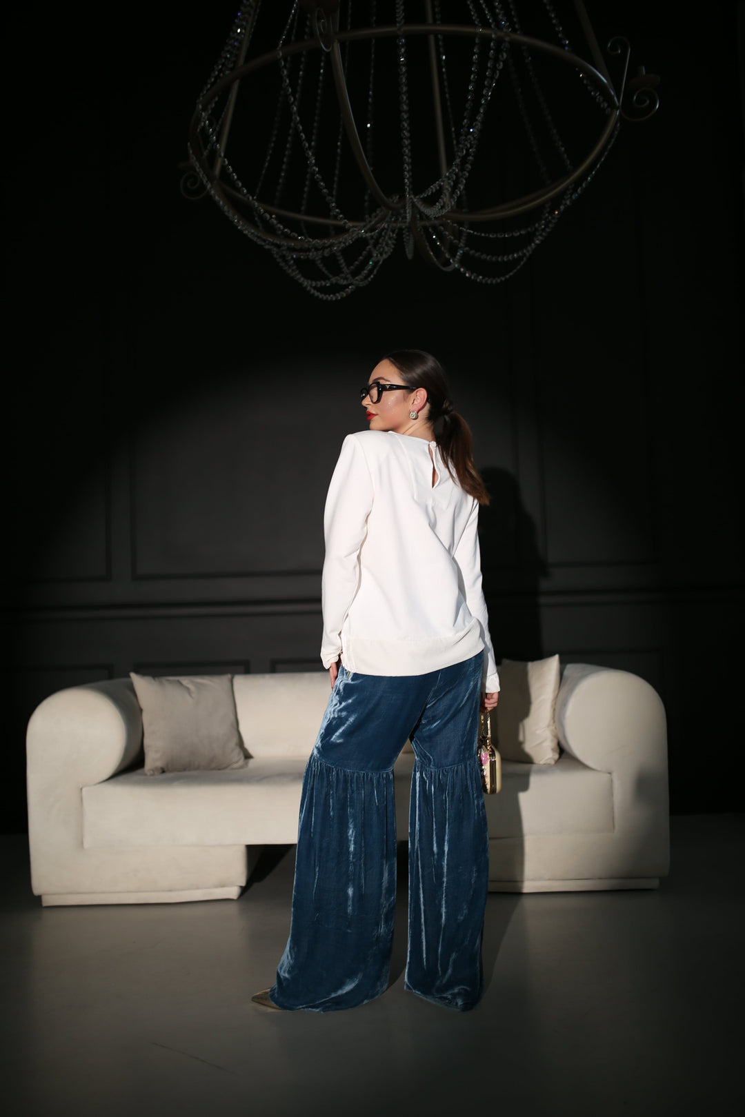 Pure Mulberry Silk Velvet Pants