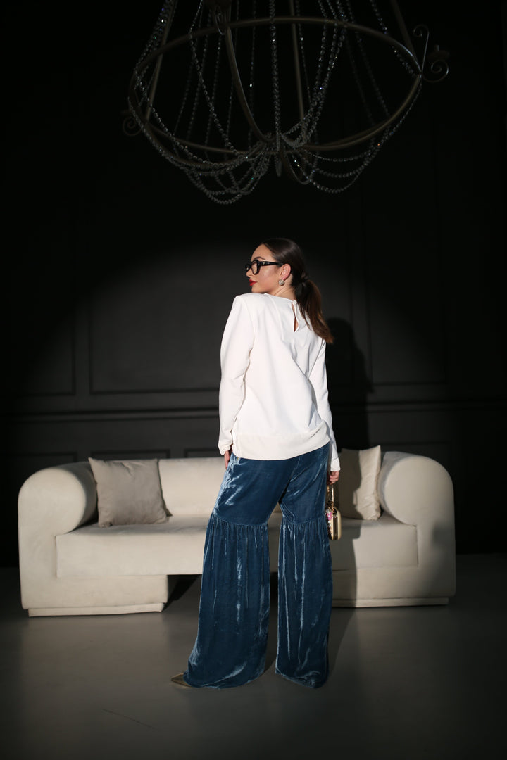 Pure Mulberry Silk Velvet Pants