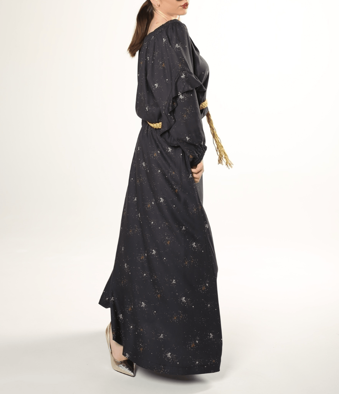 Woven Twig Viscose Maxi Skirt Ensemble