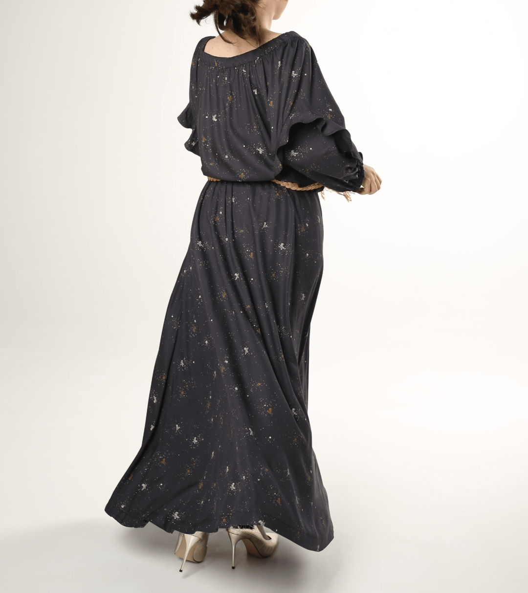 Woven Twig Viscose Maxi Skirt Ensemble