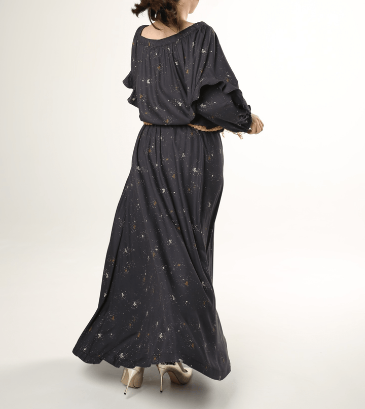 Woven Twig Viscose Maxi Skirt Ensemble