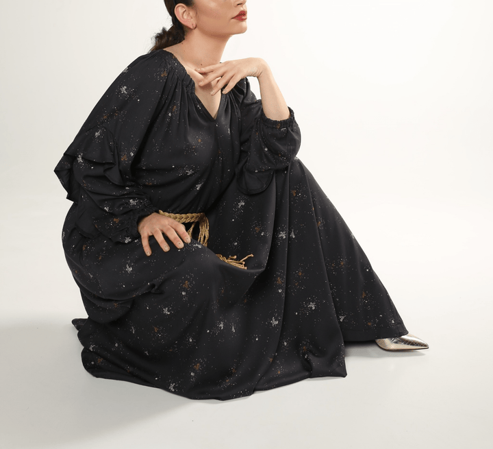 Woven Twig Viscose Maxi Skirt Ensemble