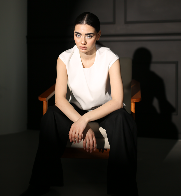 Sleevless Cotton Rib T-Shirt