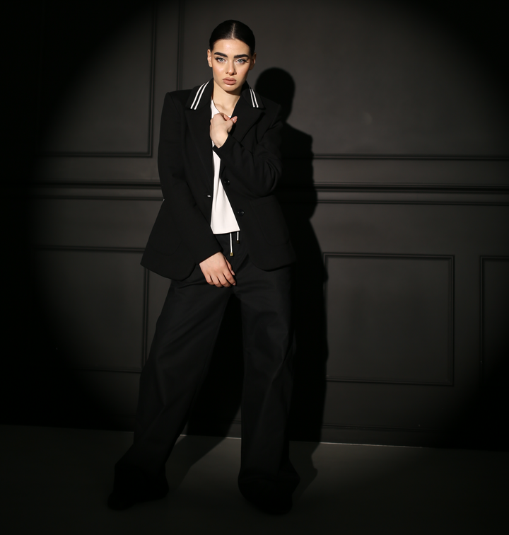 Ribbed Virgin Cotton Heavy Blazer