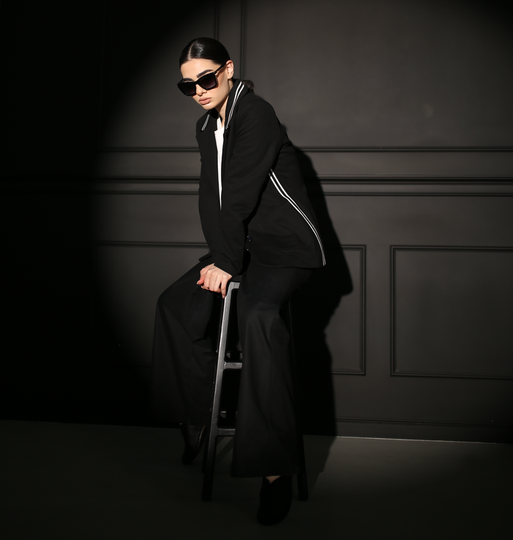 Ribbed Virgin Cotton Heavy Blazer