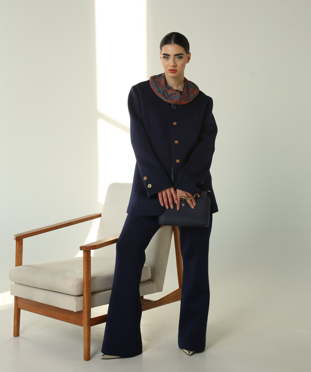 Space Cotton Stretchy Trousers Ensemble