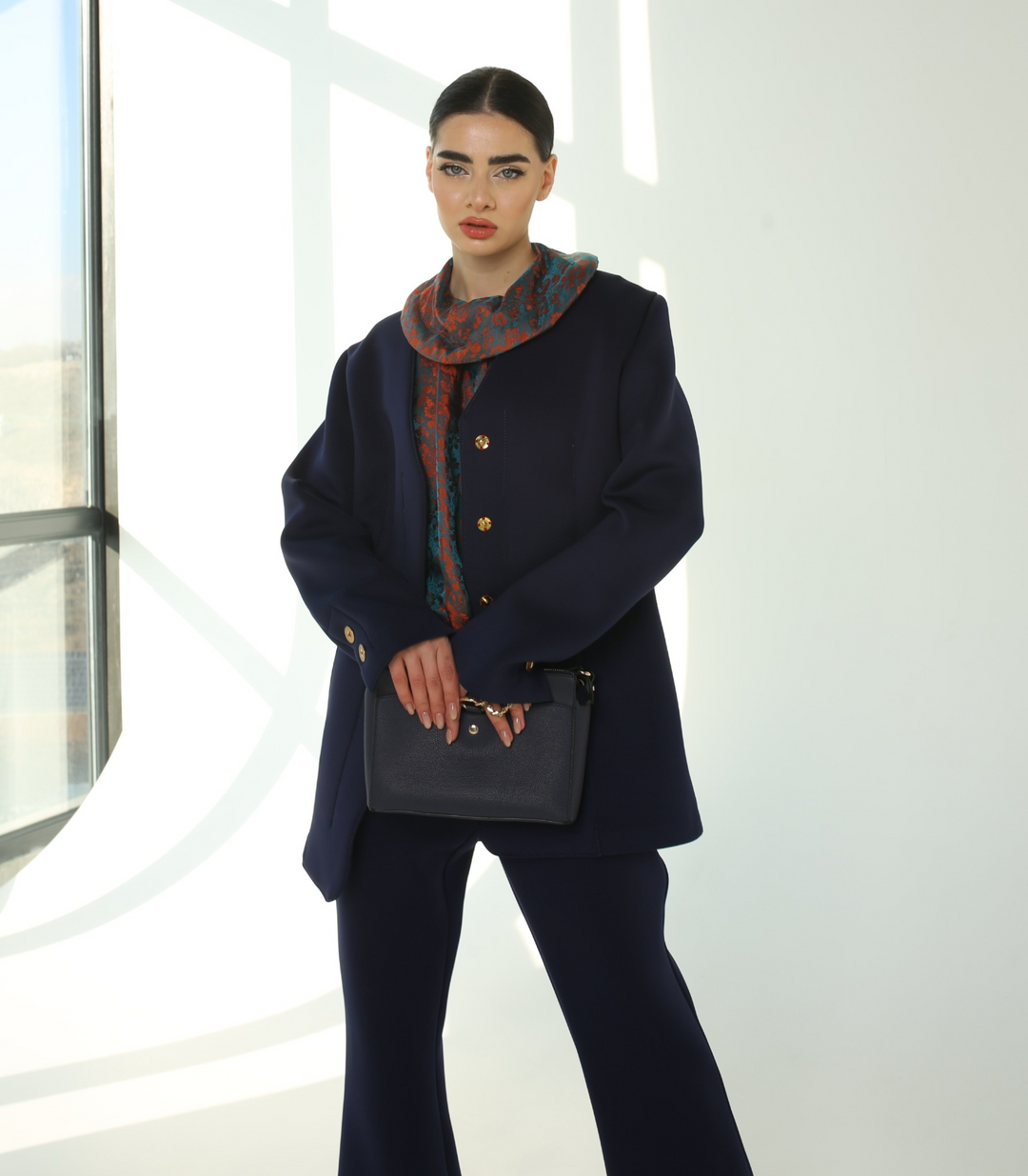 Space Cotton Stretchy Trousers Ensemble