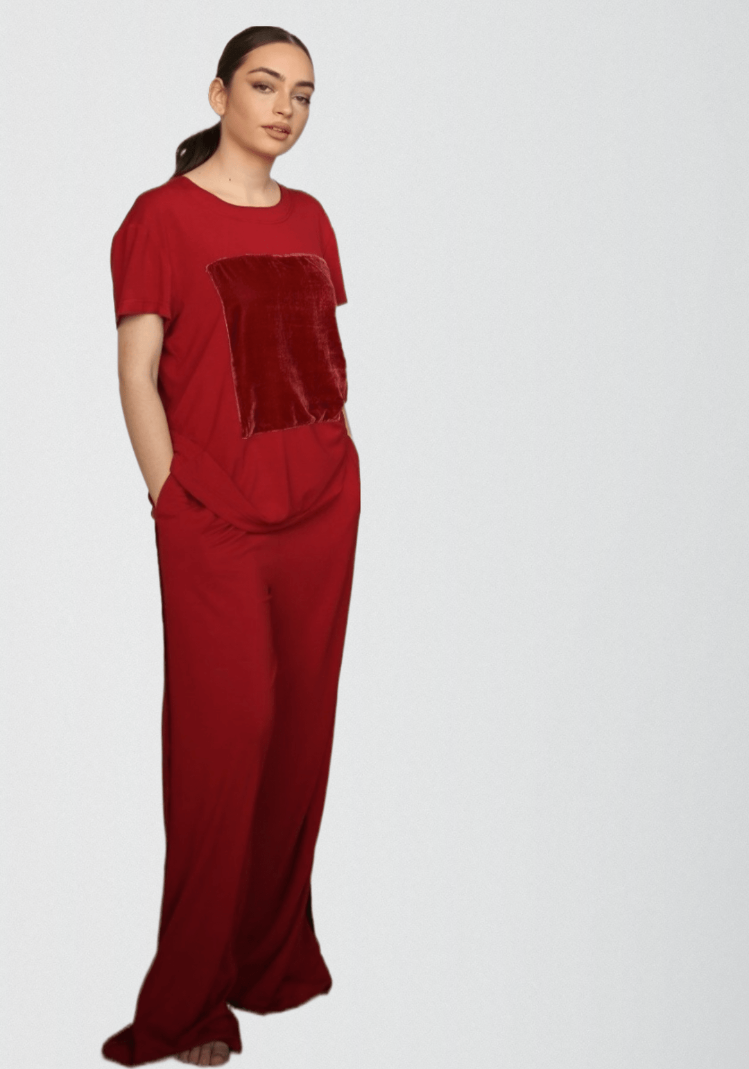 Wide-Leg Bamboo Jersey Outfit