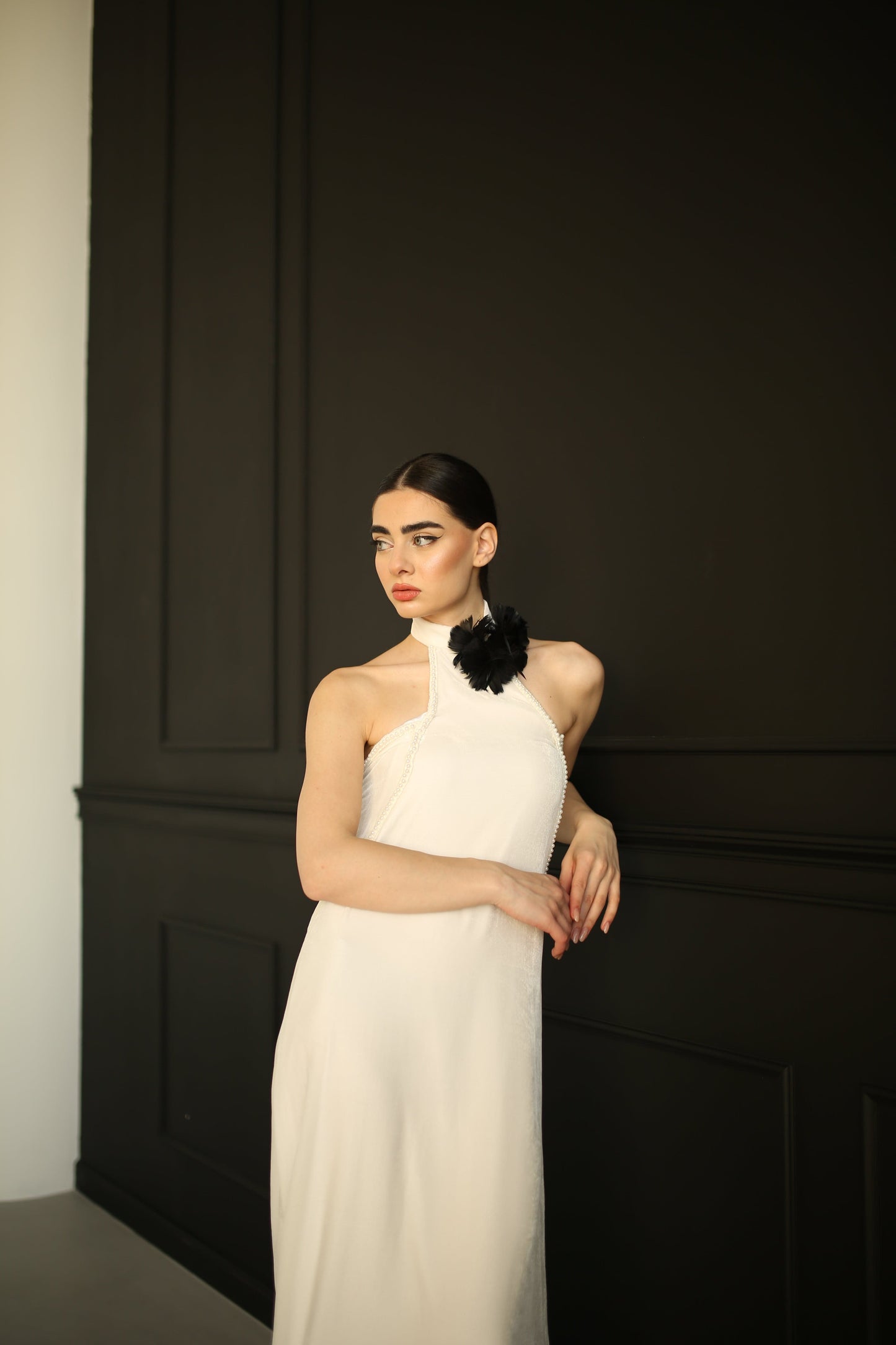 Silk Velvet High-Grade Real Evening Dress