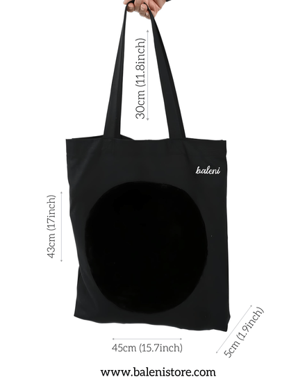Soft Cotton Canvas & Velvet Embroidered Tote Bag