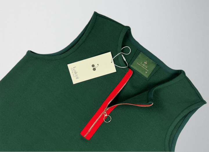 Cotton rib top with zipper - Baleni