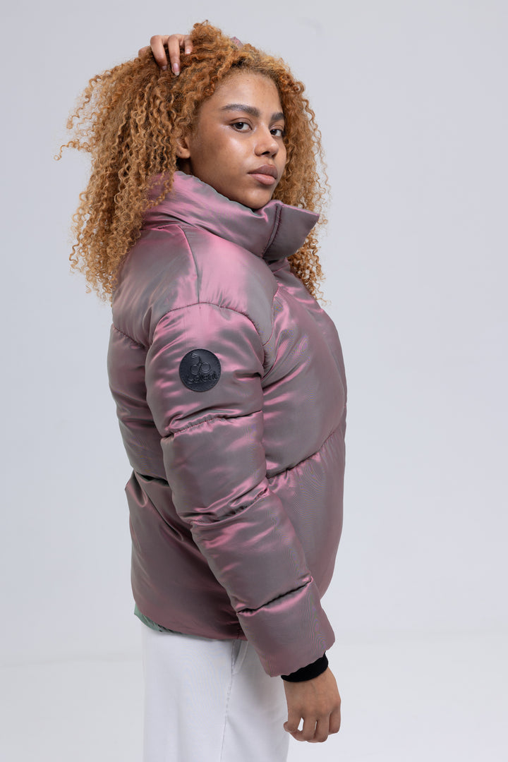 Two Tone Twill Puffer Jacket