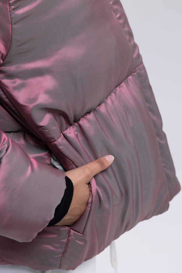 Two Tone Twill Puffer Jacket