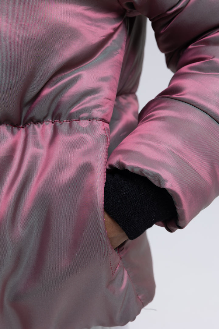 Two Tone Twill Puffer Jacket