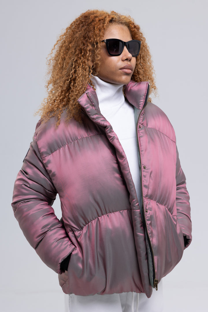 Two Tone Twill Puffer Jacket