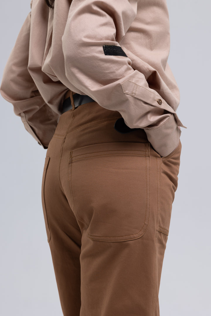 Wide-Leg Cotton Twill Cargo Trousers