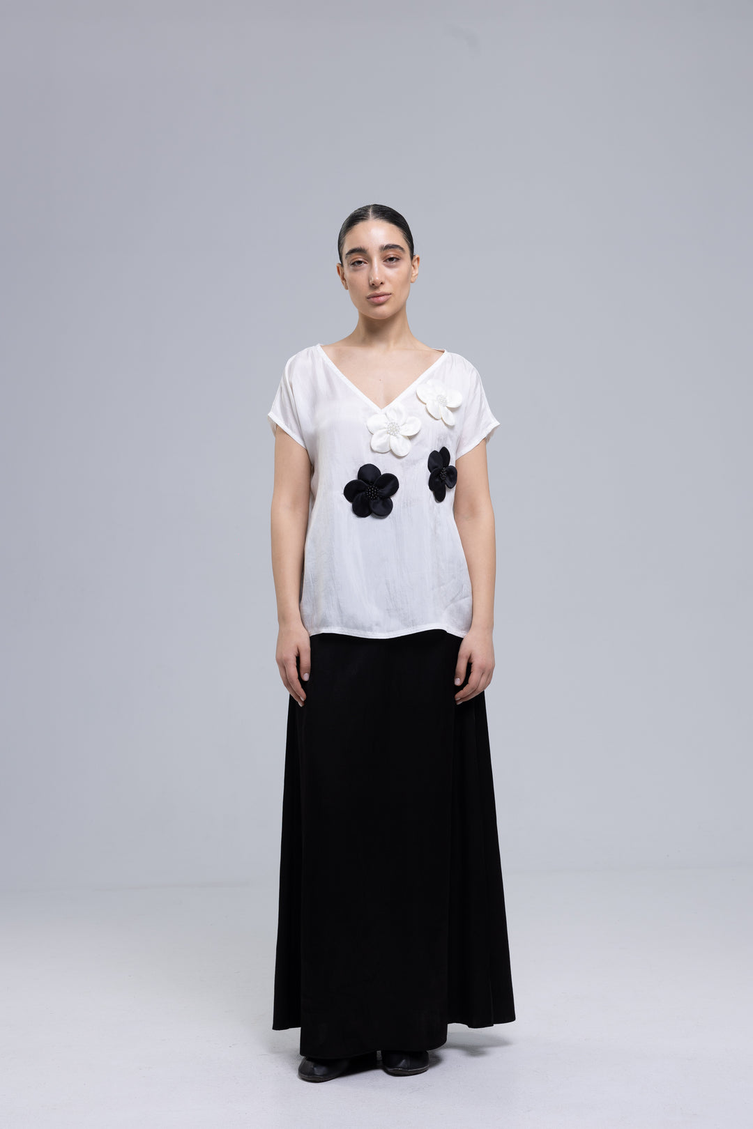 Mulberry Silk V-Neck Blouse