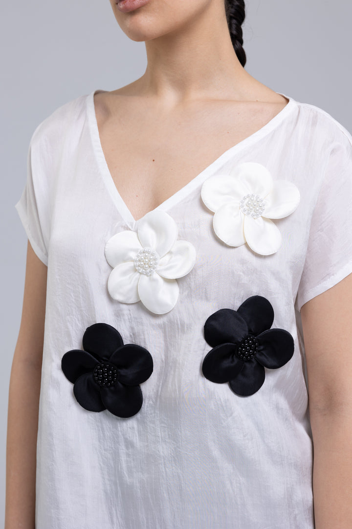 Mulberry Silk V-Neck Blouse