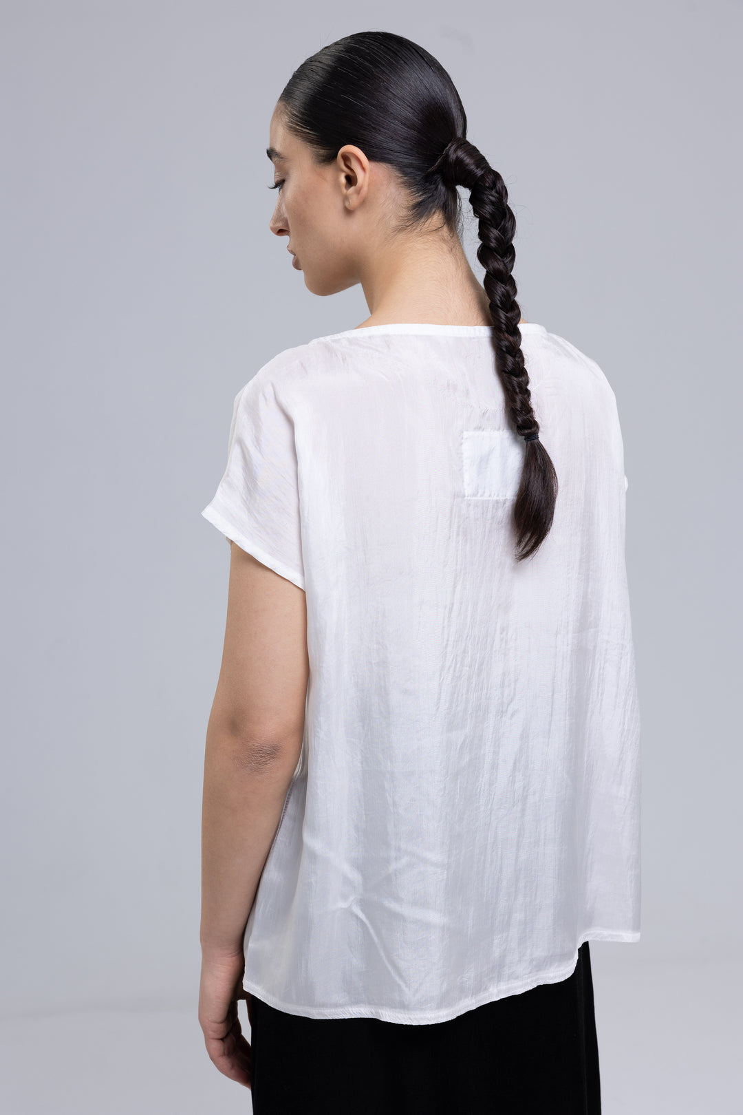 Mulberry Silk V-Neck Blouse