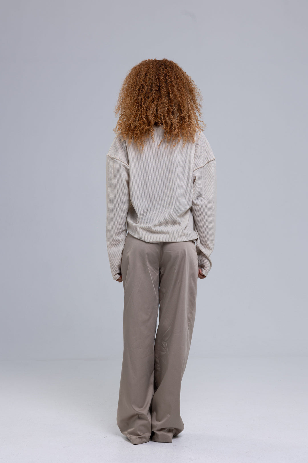Wide-Leg Woven Cotton Laced Pants