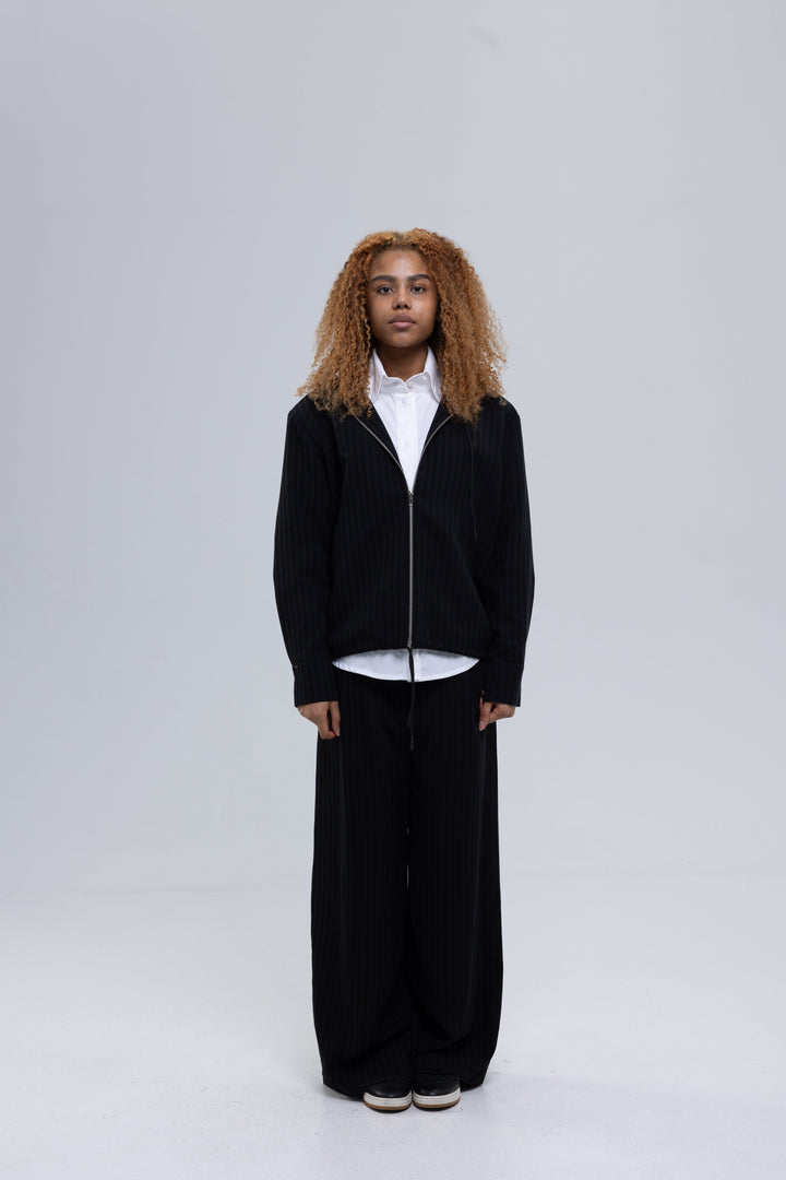 Striped Wide-Leg Woven Tracksuit