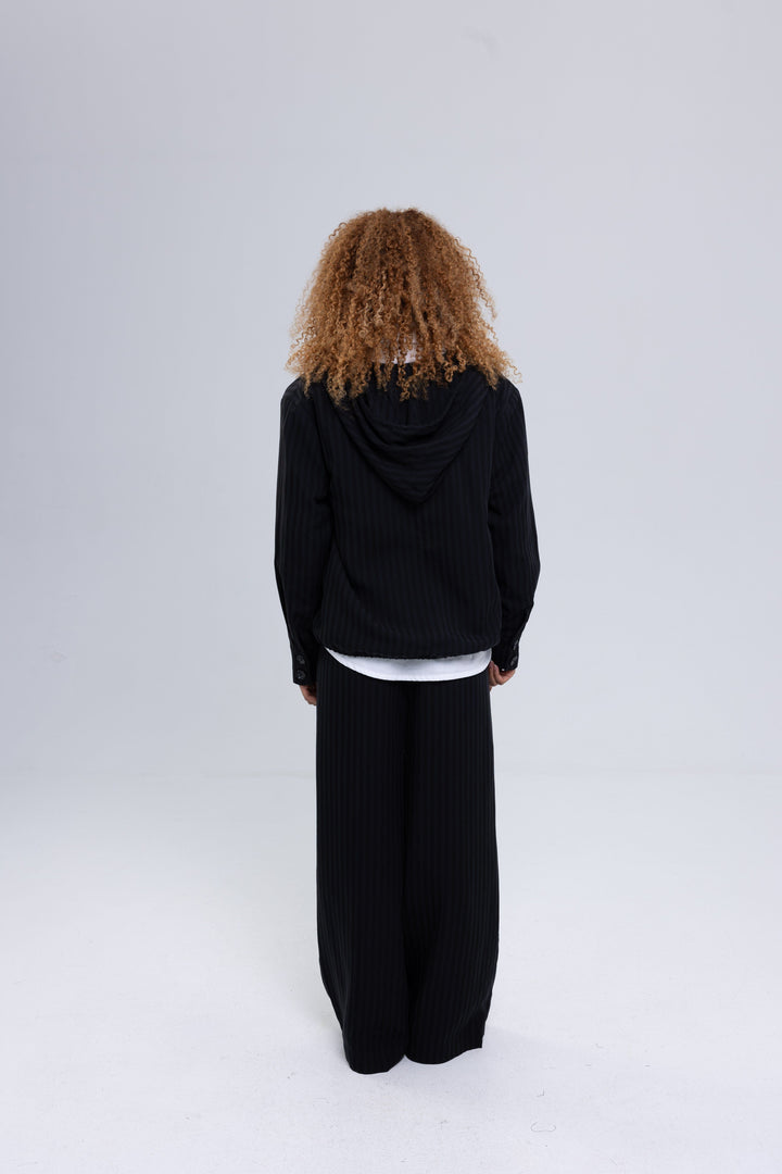Striped Wide-Leg Woven Tracksuit