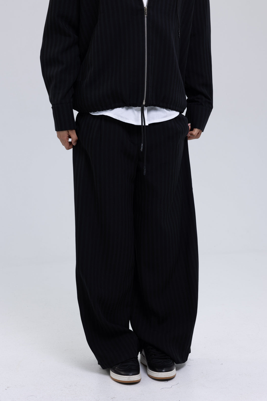 Striped Wide-Leg Woven Tracksuit
