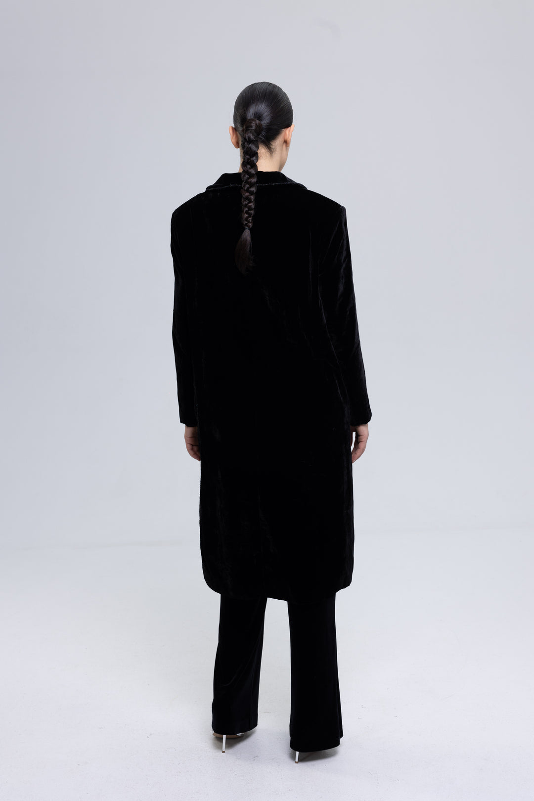 Mulberry Silk Velvet Luxury Coat