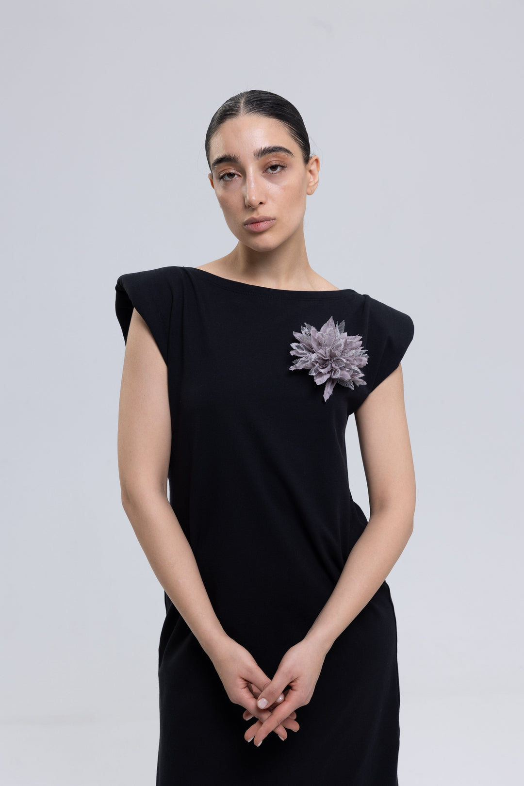 French Terry Cotton High-Quality Dress
