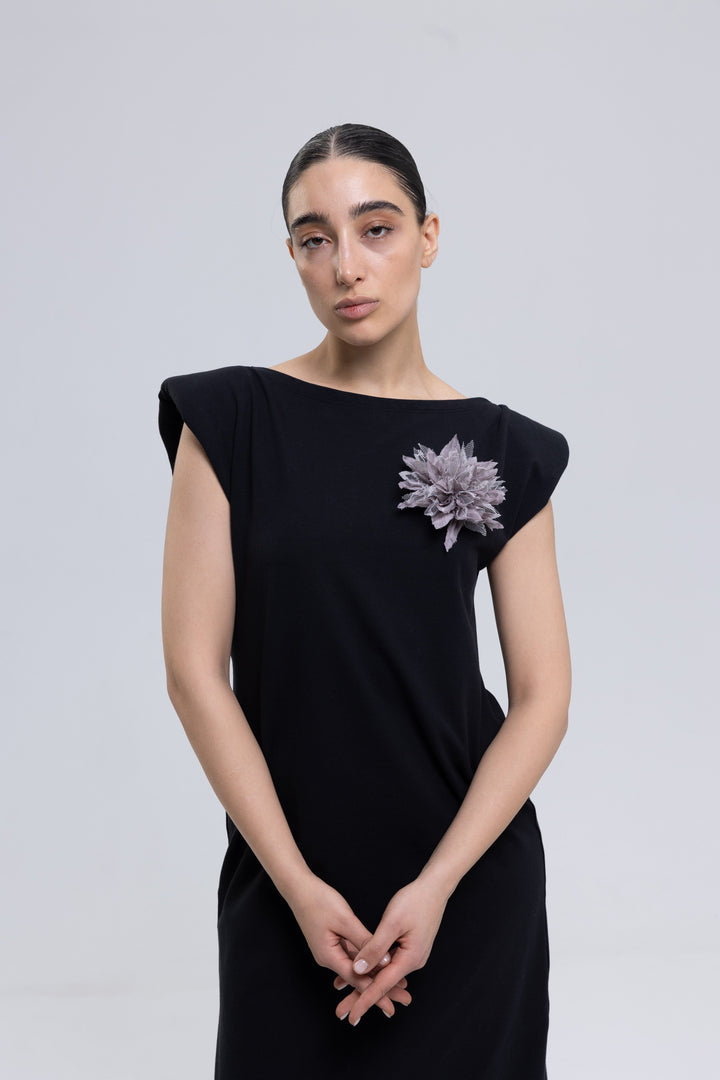 French Terry Cotton High-Quality Dress