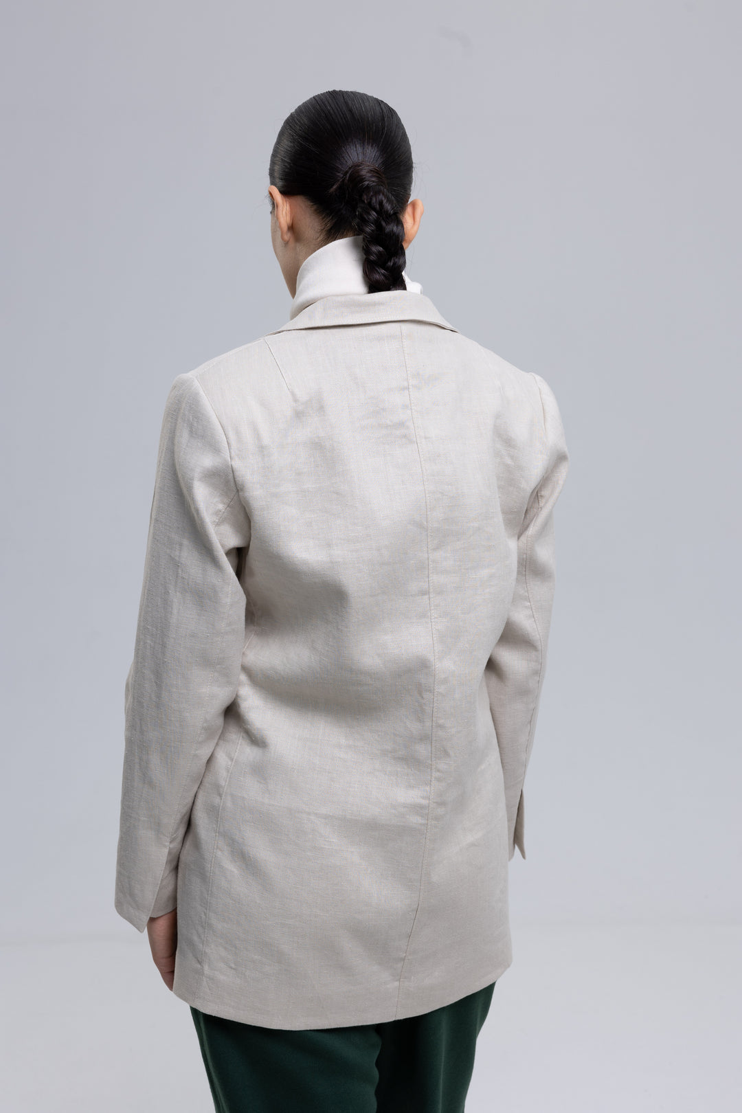 Classic Linen Longline Blazer