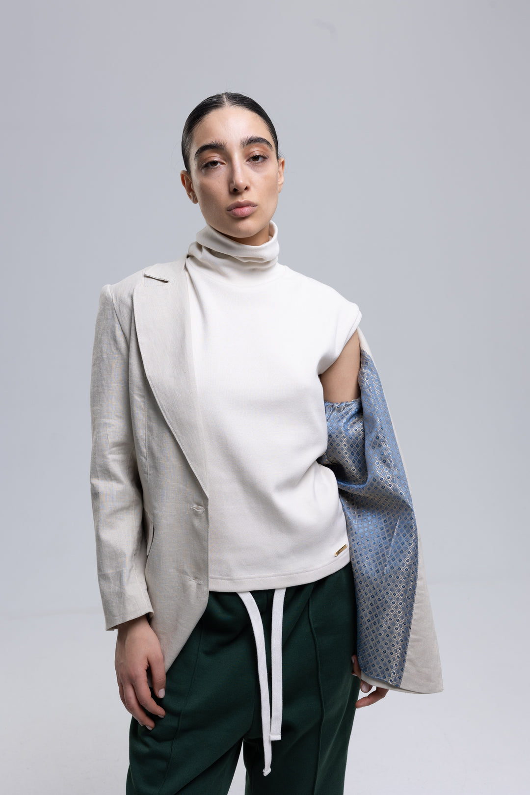 Classic Linen Longline Blazer