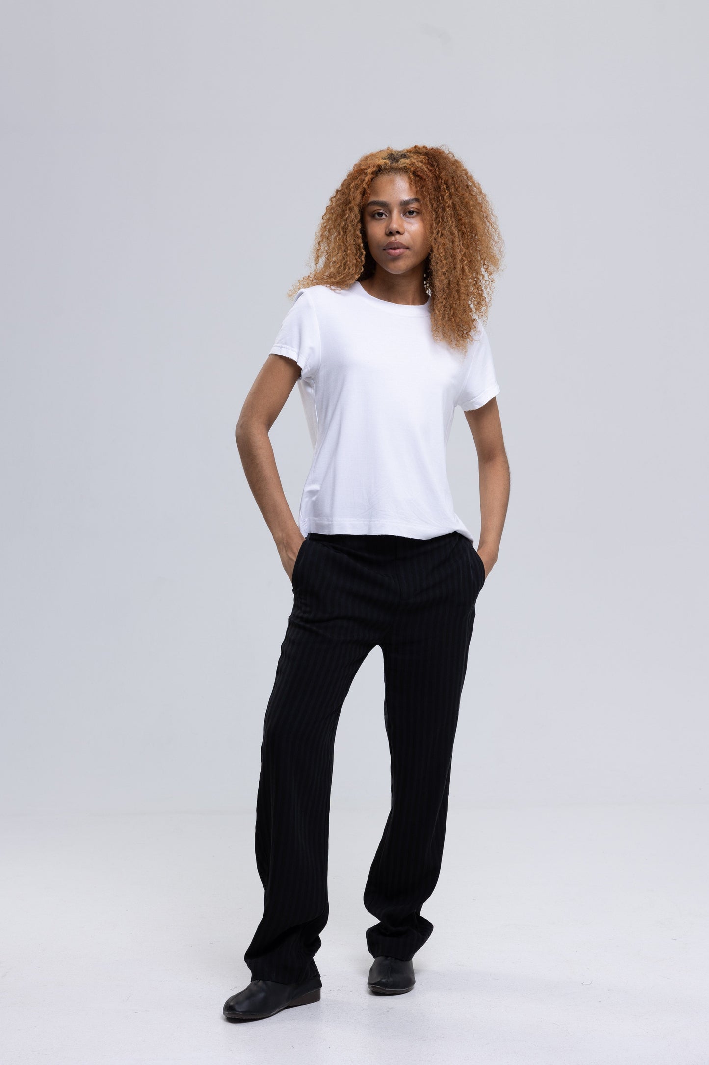 Classy striped woven pants