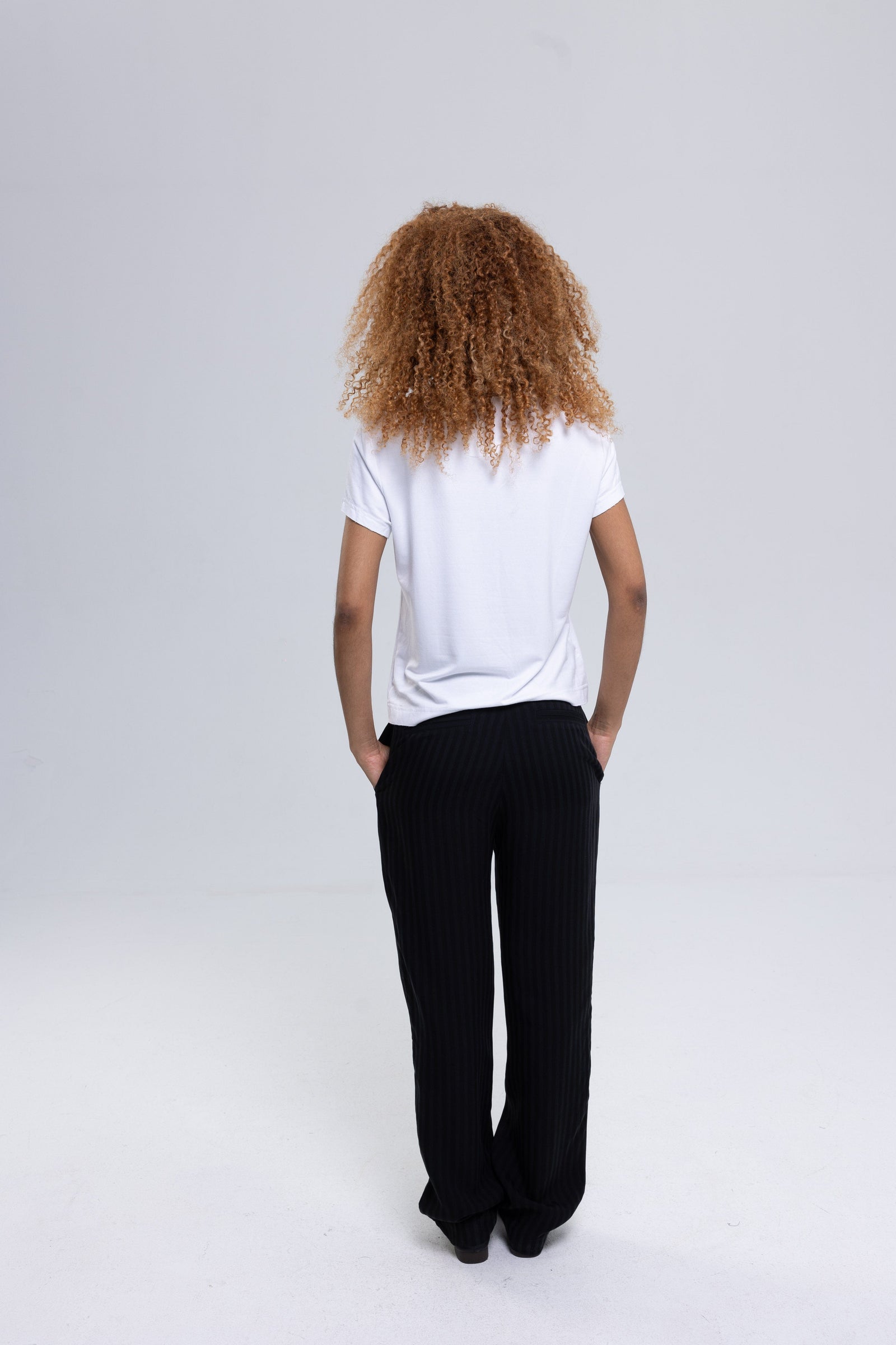 Two Tone Striped Woven Trousers