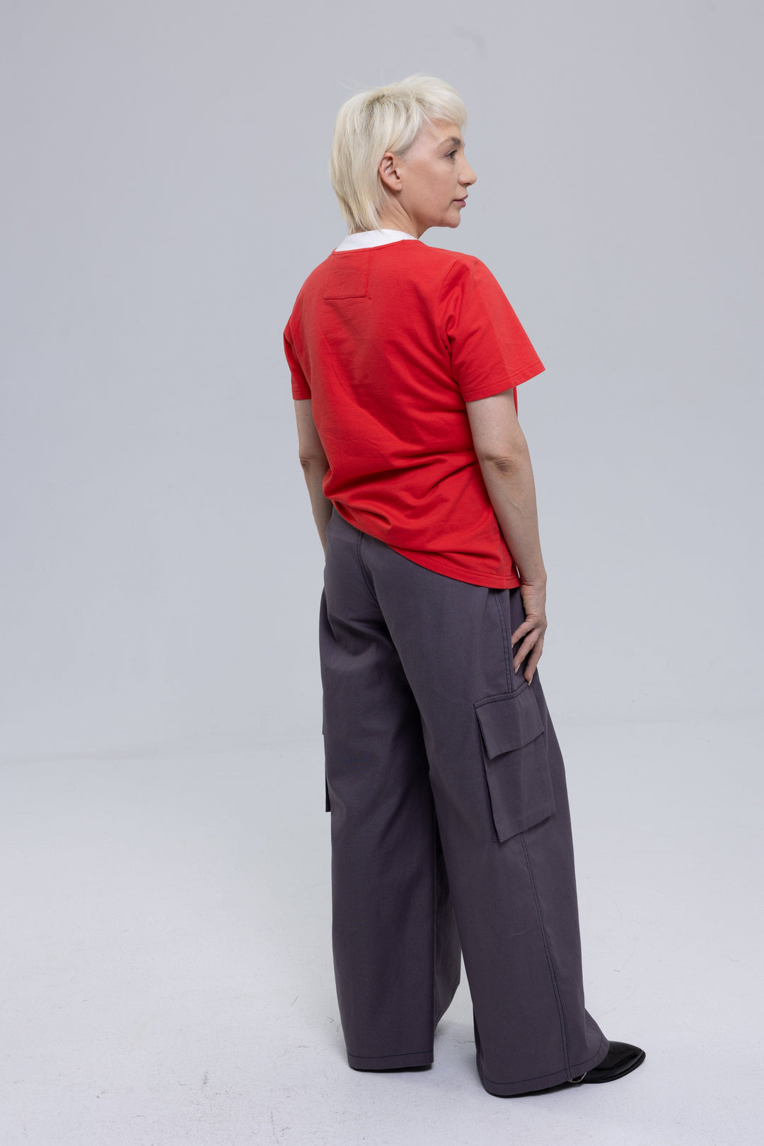 Wide-Leg Soft Cotton Canvas Cargo Trousers