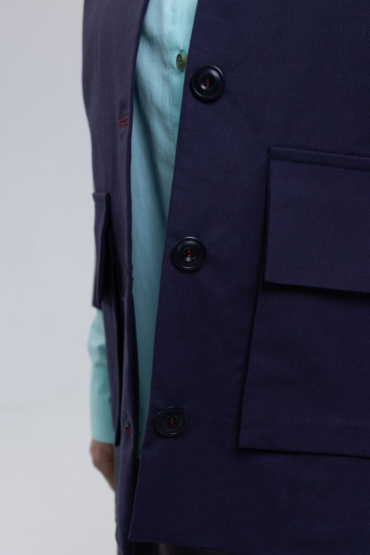 Soft Cotton Canvas Blazer