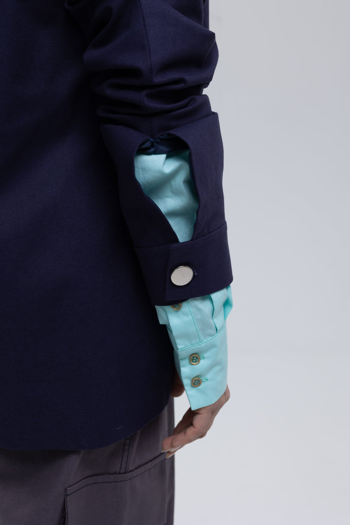 Soft Cotton Canvas Blazer